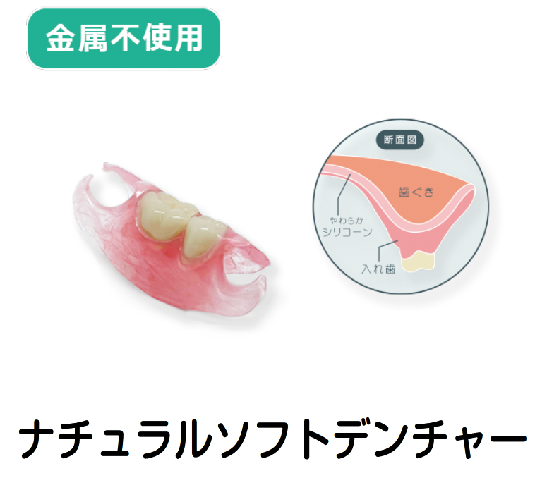 ナチュラルソフトデンチャー　ノンクラスプデンチャー　自然派歯科　オーガニック