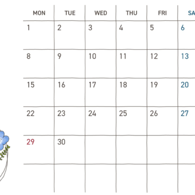 カレンダー　４月 自然派歯科医院　東京